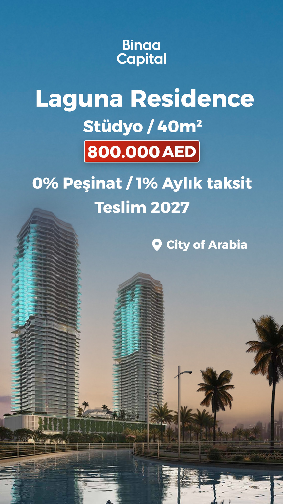 Satilik stüdyo Dubada