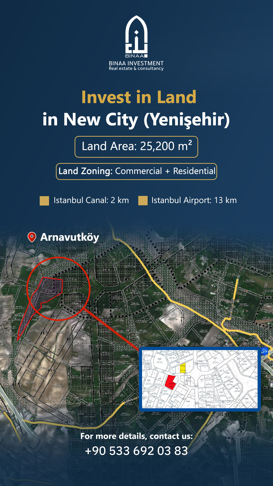 Invest in Land in New City (Yenişehir)